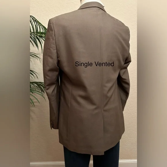 LAUREN RALPH LAUREN BLAZER SIZE 44 TAUPE BROWN SPORT COAT SUIT JACKET